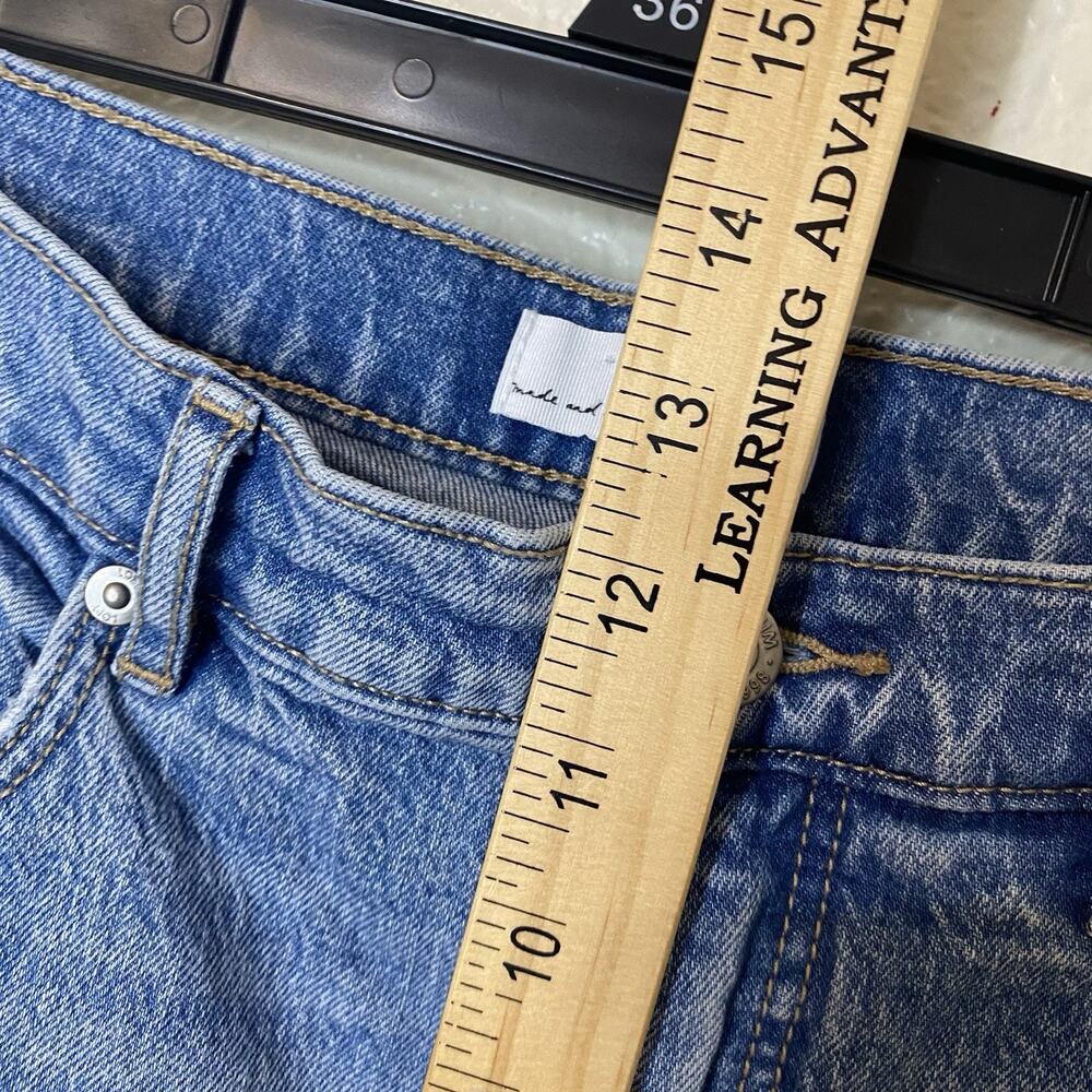 Loft Patchwork High Rise Straight Crop Jeans In M… - image 6